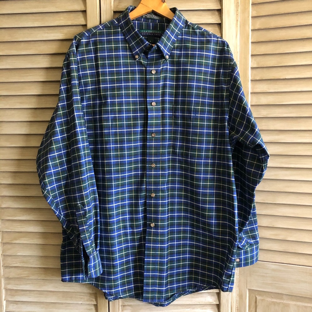 Claybrooke wrinkle free shirt size L